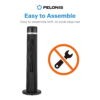 Pelonis 40-Inch Black Oscillating Tower Fan with Remote Control