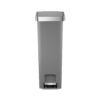 Better Homes & Gardens Slim Kitchen Trash Can, 10.5 Gallon Plastic Step Garbage Bin with Soft Close Lid, Gray