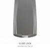 simplehuman Kitchen Trash Can, 10.6 Gallon Plastic Step Garbage Bin with Secure Slide Lock Lid, Gray