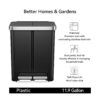 Better Homes & Gardens Kitchen Recycle Trash Can, 16 Gallon Plastic Dual Compartment Step Garbage Bin, Black Better Homes & Gardens Kitchen Recycle Trash Can, 16 Gallon Plastic Dual Compartment Step Garbage Bin, Black