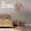 Holmes 16 Inch Oscillating Stand Fan 3 Speed Tilt Head Pedestal Brushed Copper Holmes 16 Inch Oscillating Stand Fan 3 Speed Tilt Head Pedestal Brushed Copper