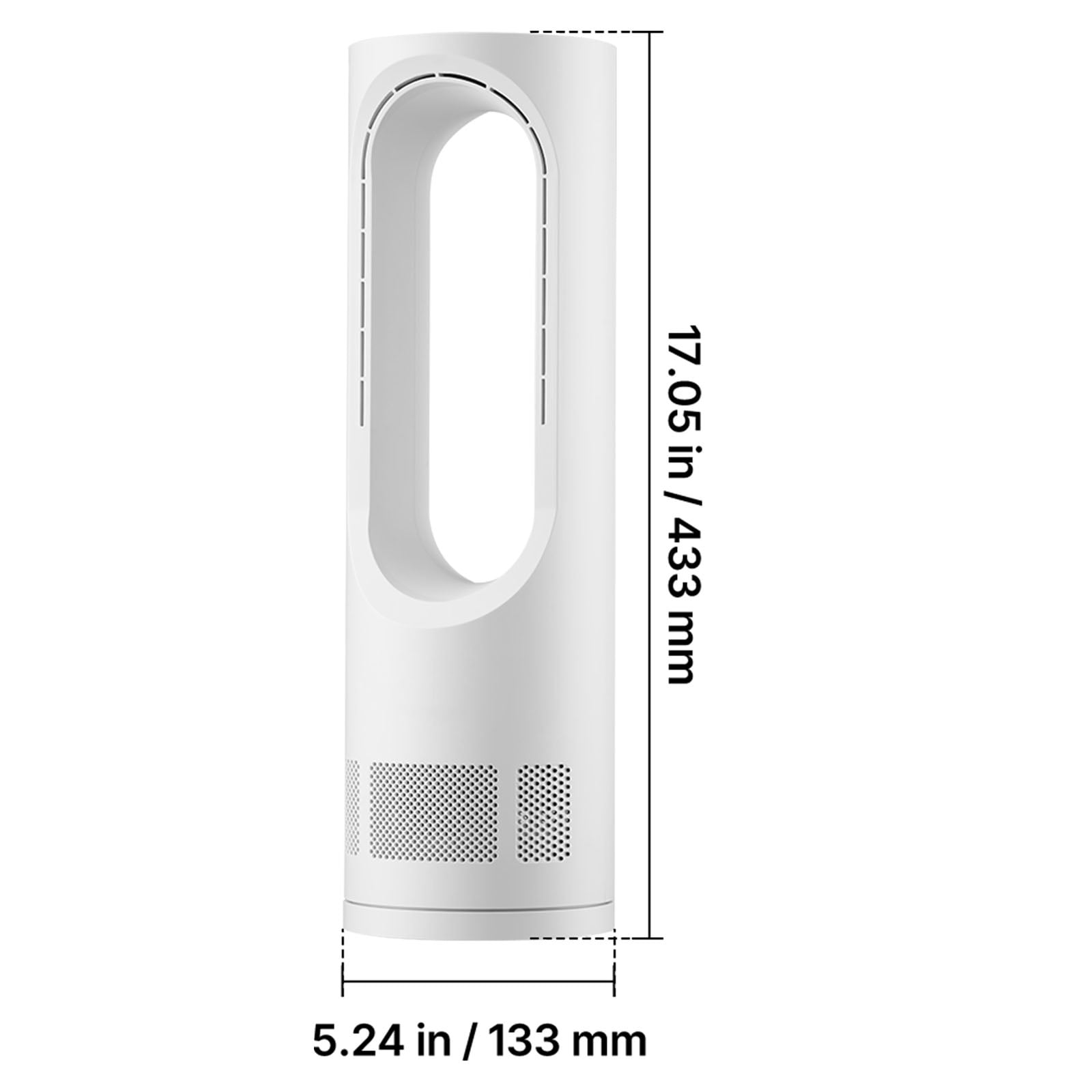 e599bd7a-fcc2-4a2e-9252-42979d89ff7c.32998711ae2e218a7f4b5cc37dd90438.jpeg KFFKFF Bladeless Desk Fan, 17-Inch Quiet Table Fan with 5 Adjustable Speeds, 0-9 Hour Timer, 60° Oscillation, Touch Controls, Easy Cleaning, Portable for Home or Office Use