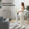 DREO Tower Fans for Home, 32" Standing Floor Fan, 26 Ft/S Bladeless Fan with Remote, 90° Oscillating, 3 Modes, 3 Speeds, LED Display, 8H Timer, Quiet Room Fan