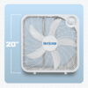 Hurricane Classic 20 Inch Portable Floor Fan with 3 Speed Settings, White Hurricane Classic 20 Inch Portable Floor Fan with 3 Speed Settings, White