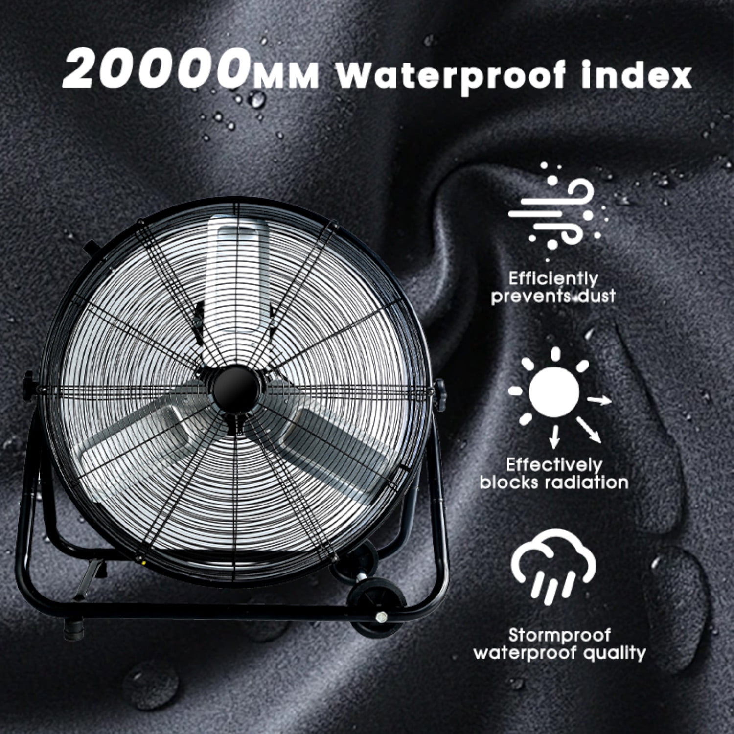 e8714484-235a-4842-9bb7-9b7443cce384.70273df1ccc4aa853bb47925ac0f25e5.jpeg Industrial Fan 24 Inch Heavy Duty Drum 3 Speed 8100 CFM Air Circulation High Velocity Fan For Warehouse, Workshop, Factory, Commercial, Residential and Greenhouse Black
