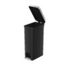 Better Homes & Gardens Slim Kitchen Trash Can, 10.5 Gallon Plastic Step Garbage Bin with Soft Close Lid, Black