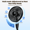 16" Oscillating Pedestal Fan with Remote, Ultra-High 3-Speed,3-Mode Standing Floor Fan with Height Adjustment ,12H Timer, 90° Oscillating Quiet Cooling Fan, for Bedroom Home Office