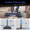 INSE Cordless Vacuum Cleaner,Ultra-Lightweight,LED Headlights,Removable Handheld Vacuum for Pet Hair Carpet Hardfloors,N3S/N3X