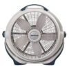 Lasko WindMachine 20" Large Floor Fan, with Pivoting Head for Whole Room Cooling, Portable Indoor 3-Speed Air Circulator, Gray, 3300