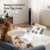 DREO 36" Smart Tower Fans for Home, 28Ft/s Velocity, 20dB Quiet Bedroom Fan, 90° Oscillating Fan, LED Display, 4 Modes, 8 Speeds, 8H Timer, Works with WiFi Control 2026 upgraded