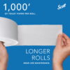 Scott Professional 100% Recycled Fiber High-Capacity Jumbo Roll Toilet Paper, Bulk (67805), 2-Ply, Septic Safe, White, Non-Perforated (12 Rolls at 1,000' Each, 12,000'/Case)