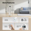 DREO Tower Fans for Home, 32" Standing Floor Fan, 26 Ft/S Bladeless Fan with Remote, 90° Oscillating, 3 Modes, 3 Speeds, LED Display, 8H Timer, Quiet Room Fan