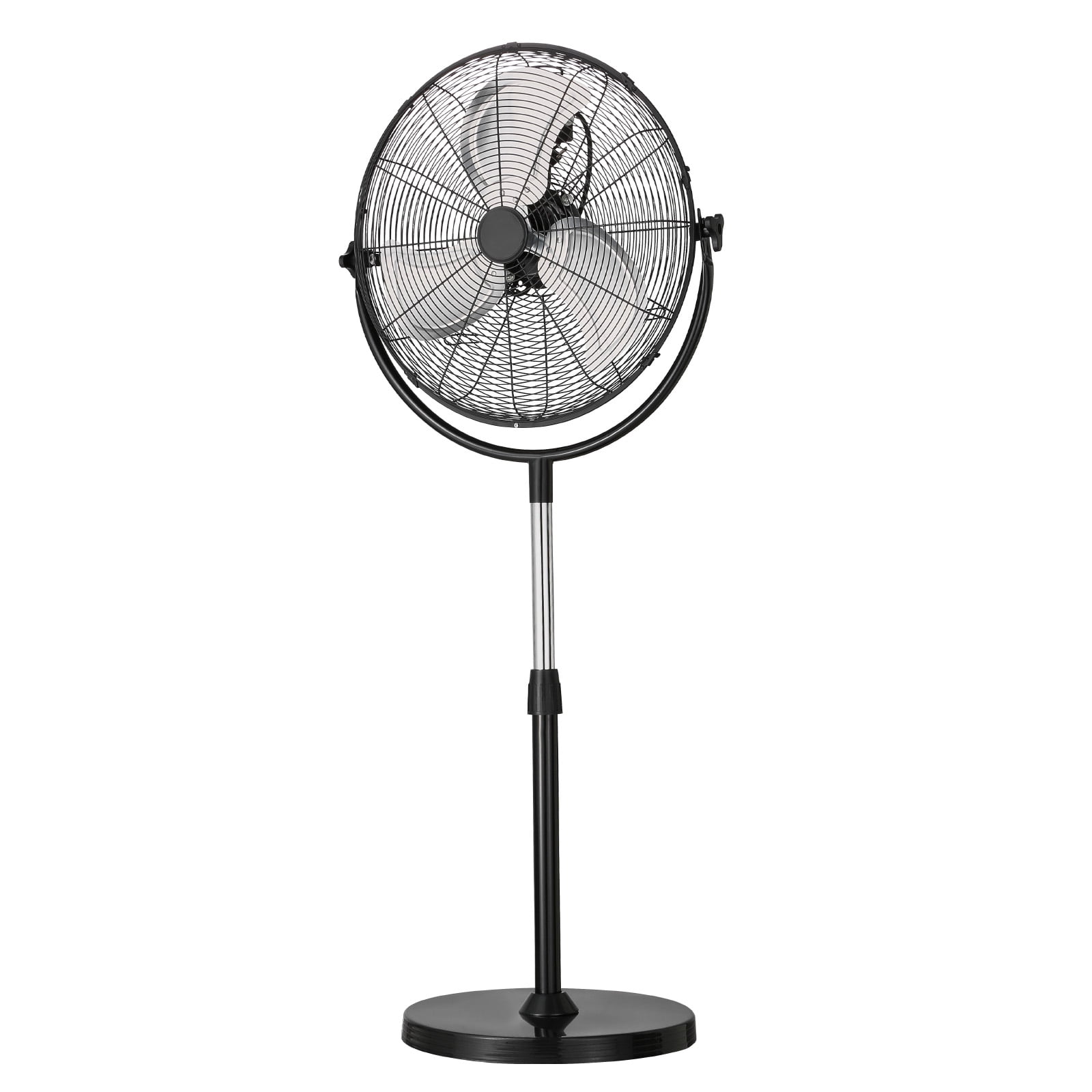 f7cb0e2a-76c6-4d7a-9da7-fc5d8c68b199.62d529c313aa9f839d21a33604ca1b54.jpeg KFFKFF 18-Inch Industrial Pedestal Fan with Adjustable Height, Floor Fan with 3 Speed Settings, Powerful Airflow for Warehouses, Garages, Commercial and Residential Spaces, Black