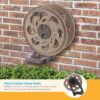 Suncast Hose Handler Brown Holds 125 feet of 5/8 inch standard vinyl hose Wall-Mounted Hose Reel, Adjustable Flow