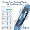 Camco TASTEPURE XL RV Water Filter and Hose Protector - 6-Step Water Filtration - Blue (40019)