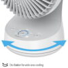 Honeywell QuietSet 9" Oscillating Table Fan, 5 Speeds, White, Small Room Fan with Quiet Operation