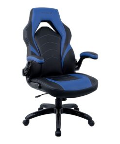 Staples Emerge Vortex Bonded Leather Ergonomic Gaming Chair, Black and Blue (58293-CC)