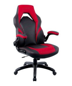 Staples Emerge Vortex Bonded Leather Ergonomic Gaming Chair, Black and Red (51465-CC)