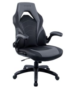 Staples Emerge Vortex Bonded Leather Ergonomic Gaming Chair, Black and Gray (52503)