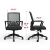Staples Cartwright Ergonomic Fabric Swivel Task Chair, Black (ST63106-CC) Staples Cartwright Ergonomic Fabric Swivel Task Chair, Black (ST63106-CC)
