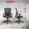Staples Kroy Ergonomic Mesh Swivel Task Chair, Black (UN59456) Staples Kroy Ergonomic Mesh Swivel Task Chair, Black (UN59456)