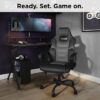 Staples Emerge Vector Gaming Chair, Ergonomic, Adjustable Height, Swivel, Black Staples Emerge Vector Gaming Chair, Ergonomic, Adjustable Height, Swivel, Black