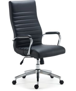 STAPLES Bentura Ergonomic Manager & Executive Office Chair, High Back Swivel, Adjustable Height, Bonded Leather, Black
