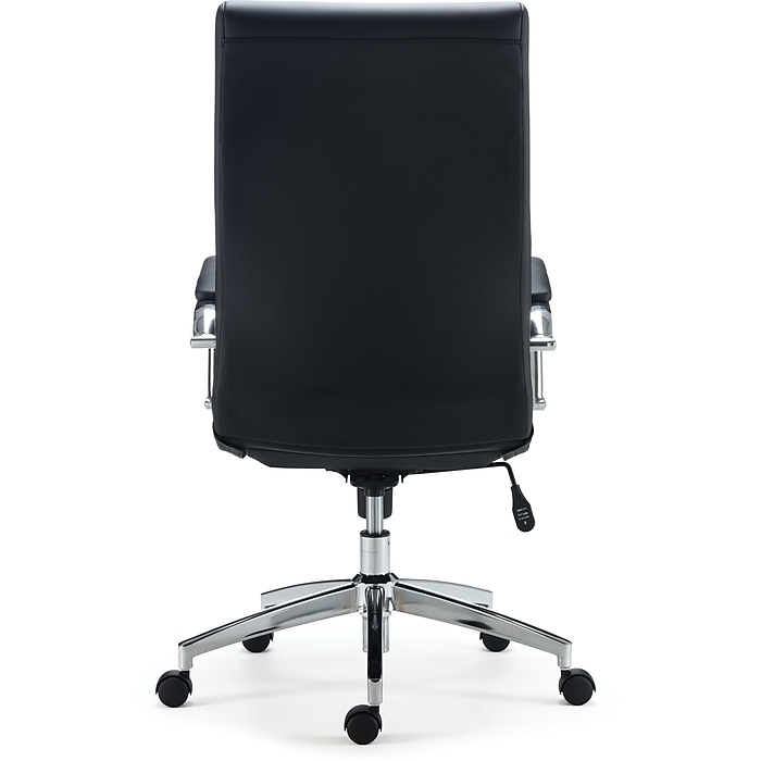 image-203.jpeg STAPLES Bentura Ergonomic Manager & Executive Office Chair, High Back Swivel, Adjustable Height, Bonded Leather, Black