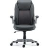 STAPLES Sorina Bonded Leather Chair, Grey