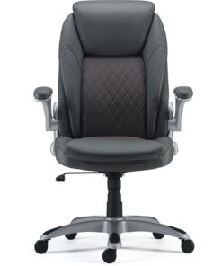 STAPLES Sorina Bonded Leather Chair, Grey