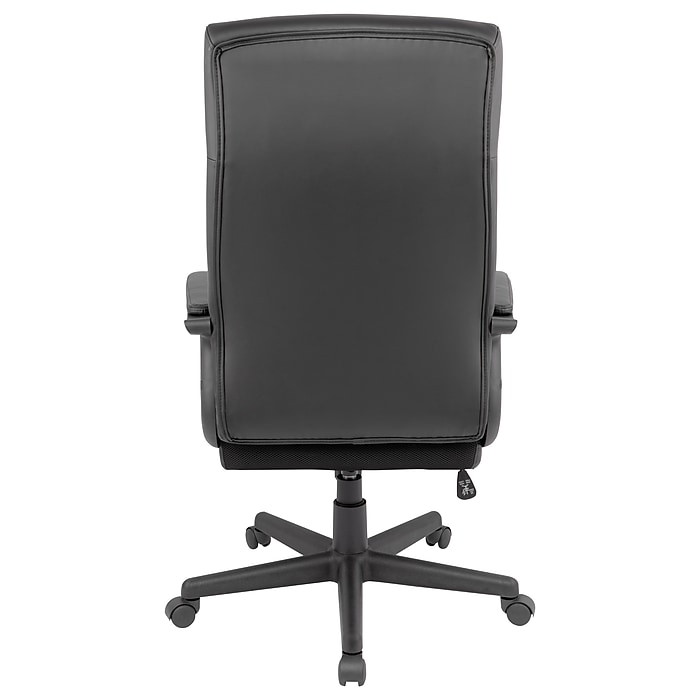 image-219.jpeg STAPLES Rutherford Ergonomic Manager & Executive Office Chair, High Back Swivel, Adjustable Height, Luxura Faux Leather, Black