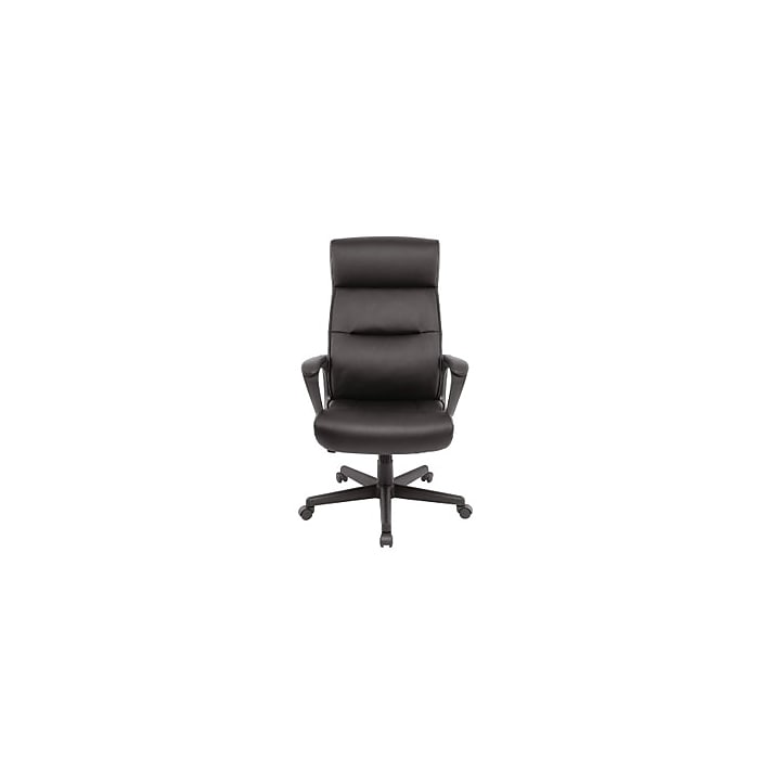 image-220.jpeg STAPLES Rutherford Ergonomic Manager & Executive Office Chair, High Back Swivel, Adjustable Height, Luxura Faux Leather, Black