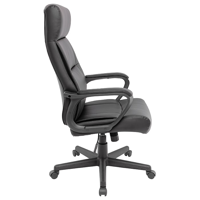 image-222.jpeg STAPLES Rutherford Ergonomic Manager & Executive Office Chair, High Back Swivel, Adjustable Height, Luxura Faux Leather, Black