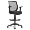 Staples Drafting Stool, Mesh, Ergonomic, Adjustable Height, Swivel, Black
