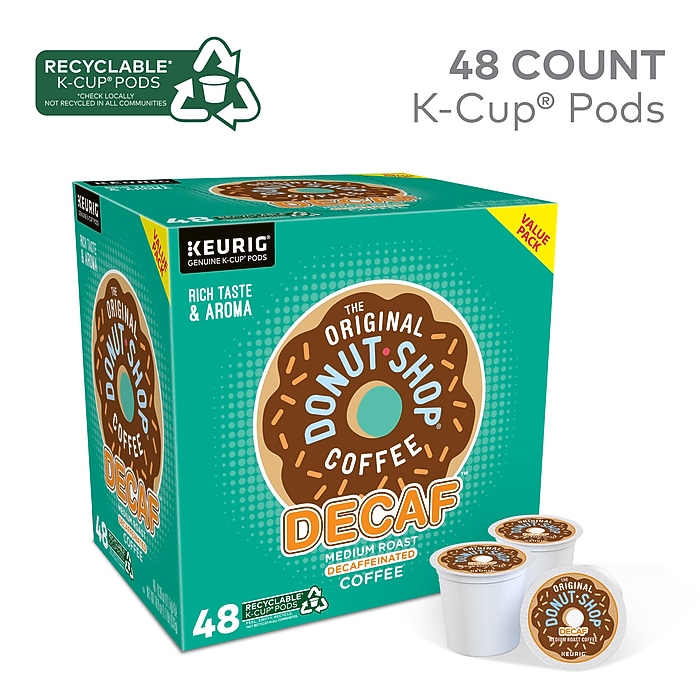 image-86.jpeg The Original Donut Shop Decaf Coffee Keurig® K-Cup® Pods, Medium Roast, 48/Box (16019-2)