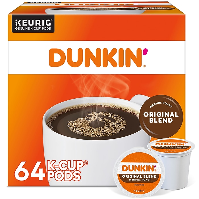 Dunkin' Original Blend Coffee Keurig® K-Cup® Pods, Medium Roast, 64 Pods/Box (5000380571)
