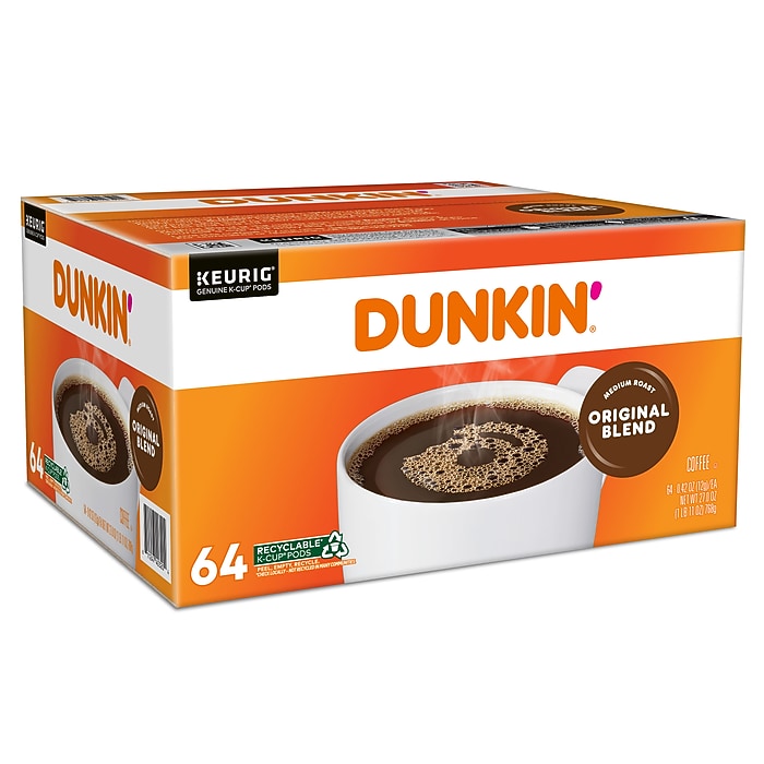 image-91.jpeg Dunkin' Original Blend Coffee Keurig® K-Cup® Pods, Medium Roast, 64 Pods/Box (5000380571)