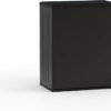 Suncast Heavy-Duty Resin Outdoor Storage Cabinet, 30" W x 20.25" D x 36" H Dark Grey Base Garage Storage Cabinet with Lockable Doors and Metal Reinforced Shelves, Made in the USA