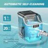 EUHOMY Ice Cube Maker Machine Countertop, 2 Ways to Add Water, 45Lbs/Day 24 Pcs Ready in 13 Mins, Auto-Cleaning Portable Compact, with Ice Scoop & Basket, Perfect for Home/Kitchen/Office/Bar (Silver) EUHOMY Ice Cube Maker Machine Countertop, 2 Ways to Add Water, 45Lbs/Day 24 Pcs Ready in 13 Mins, Auto-Cleaning Portable Compact, with Ice Scoop & Basket, Perfect for Home/Kitchen/Office/Bar (Silver)