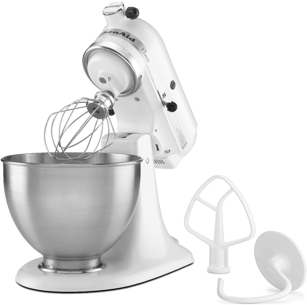 KitchenAid Classic Series 4.5 Quart Tilt-Head Stand Mixer K45SS, White KitchenAid Classic Series 4.5 Quart Tilt-Head Stand Mixer K45SS, White - Image 3