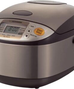 Zojirushi Ns TSC10 5.5 Cup Micom Rice Cooker and Warmer, 1.0l | Micom Fuzzy Logic, Steam and Cake Menus, Keep-Warm, Delay Timer, Includes Steamer Basket and Spatula