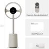 DREAME Bladeless Tower Fan for Bedroom, Smart Standing Fan with 270° Spatial Airflow for Whole-Room Circulation, 59ft/s High Velocity, 10 Speeds 3 Modes, Temperature-Adaptive Airflow, MF10-Beige
