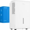 hOmeLabs Dehumidifier 7,000 Sq Ft 50 Pint (MAX 120 Pint at 95°F, 90% RH) | WIFI + Upgraded Advanced Humidity & Moisture Control, Quiet, Efficient, Auto Shut-off, Ideal for Home, Basement, Office