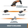 WORX 2 in 1 Cordless Hedge Trimmer, 4" Grass Shear & 8" Shrub Trimmer with 2 Blades, Battery & Charger Included, WG801 WORX 2 in 1 Cordless Hedge Trimmer, 4" Grass Shear & 8" Shrub Trimmer with 2 Blades, Battery & Charger Included, WG801