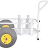 VEVOR Beach Fishing Cart, 200 lbs Load Capacity, Foldable Fishing Cart with Heavy-Duty Carbon Steel Frame, 13-Inch All-Terrain PU Balloon Tires, 7 Rod Holders, for Outdoor Activities Camping Picnic