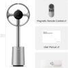 DREAME Bladeless Tower Fan for Bedroom, Smart Standing Fan with 270° Spatial Airflow for Whole-Room Circulation, 59ft/s High Velocity, 10 Speeds 3 Modes, Temperature-Adaptive Airflow, MF10-Silver