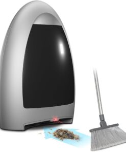 EyeVac Home Touchless Vacuum Automatic Dustpan - Great for Sweeping Pet Hair Food Dirt Kitchen - Ultra Fast & Powerful, No More Bending Down, Bagless, Corded, Automatic Sensors, 1000 Watt (Silver)