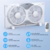 shinic Window Fan, 2026 Updated Quiet Window Exhaust Fan. Reversible Airflow, 9" Blades, Full Remote Control, 3 Functions 3 Speeds. Adjustable Width 23.8"-37", for Bathroom & Kitchen, ETL Certified shinic Window Fan, 2026 Updated Quiet Window Exhaust Fan. Reversible Airflow, 9" Blades, Full Remote Control, 3 Functions 3 Speeds. Adjustable Width 23.8"-37", for Bathroom & Kitchen, ETL Certified