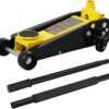 VEVOR 3 Ton Low Profile Floor Jack for All Terrain Vehicles, Heavy-Duty Steel Racing Jack with Quick Lift Pump, 5.12"-20" Lifting Range, 3.0 tons