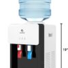 Avalon Premium Hot/Cold Top Loading Countertop Water Cooler Dispenser With Child Safety Lock. UL Listed- White